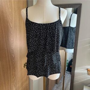 St. John's Bay Black and White tankini top